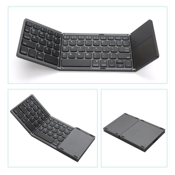 Teclado Inalámbrico Bluetooth Plegable con Touch Pad - Imagen 2