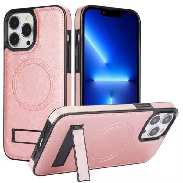 Case Magnético de Cuero PU para iPhone Pro Max 15 y 16 - Imagen 3