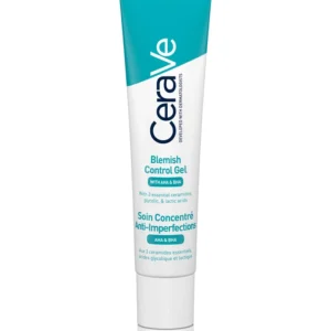 Tubo de Gel CeraVe Control Imperfecciones 40 ml, tratamiento para piel con acné o grasa. Fórmula ligera con ácido salicílico, ceramidas y niacinamida.