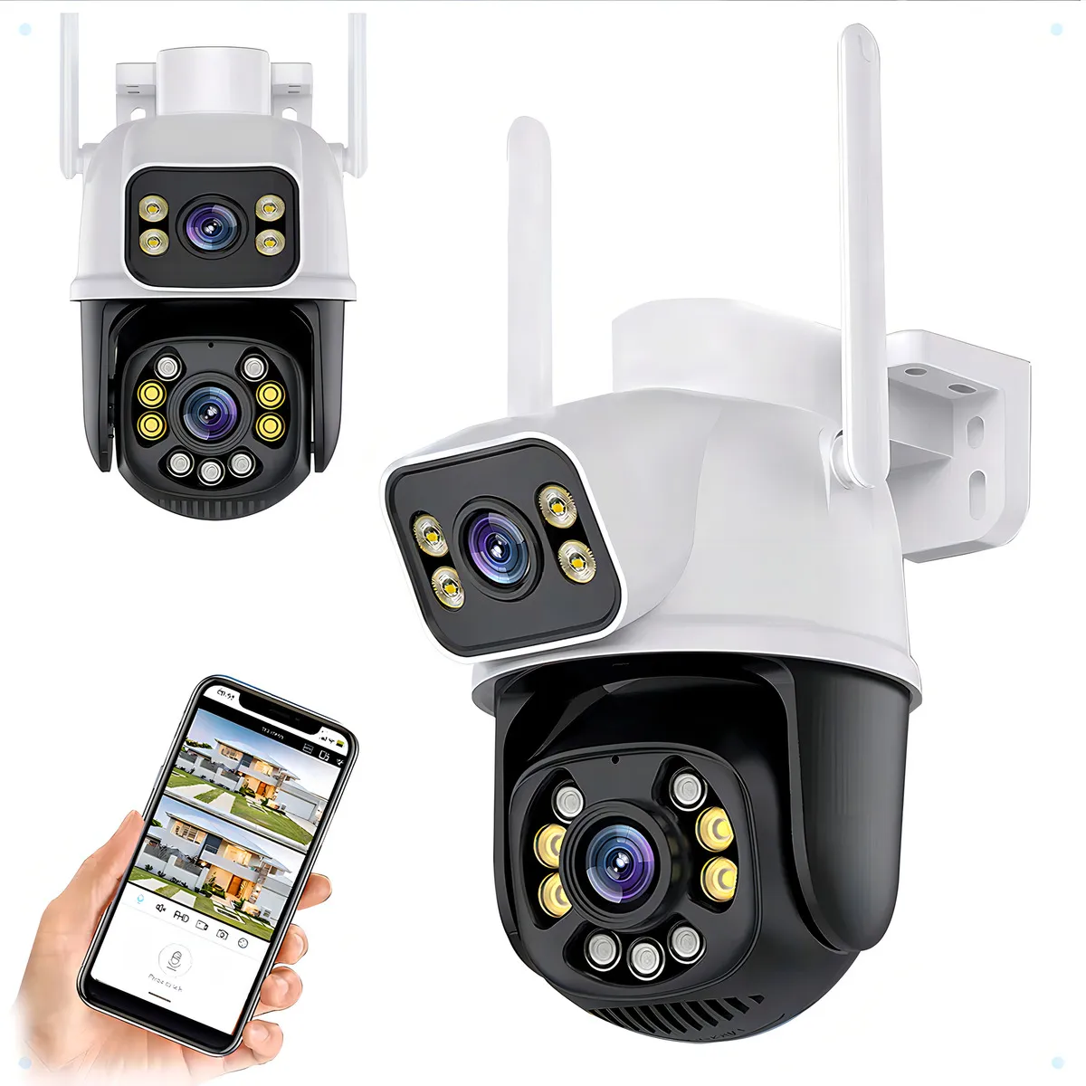 Cámara IP A28B Wifi  Doble Lente 360 Exterior