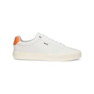 Zapatillas blancas HUGO BOSS Aiden GRP Open White para hombre con diseño minimalista y detalles de contraste.