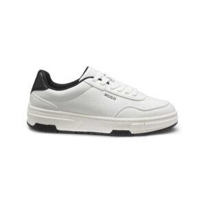Zapatillas blancas HUGO BOSS Yarrow Tenn para hombre con diseño minimalista y cierre con cordones.