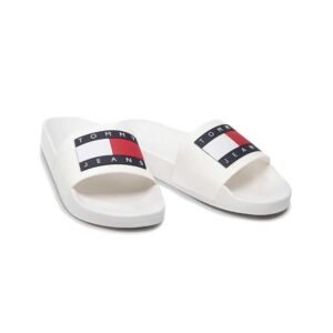 Sandalias Tommy Hilfiger Flag Pool Slide con logo frontal y diseño slip-on.