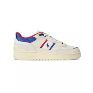Zapatillas Polo Ralph Lauren Masters Sport en gamuza con clip TPU en talón y suela robusta.