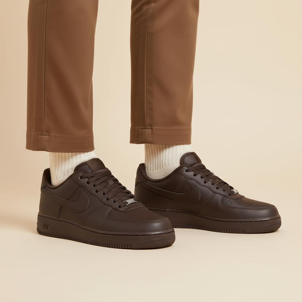 NIKE Zapatillas Air Force 1 ‘07 Marrones - Imagen 6