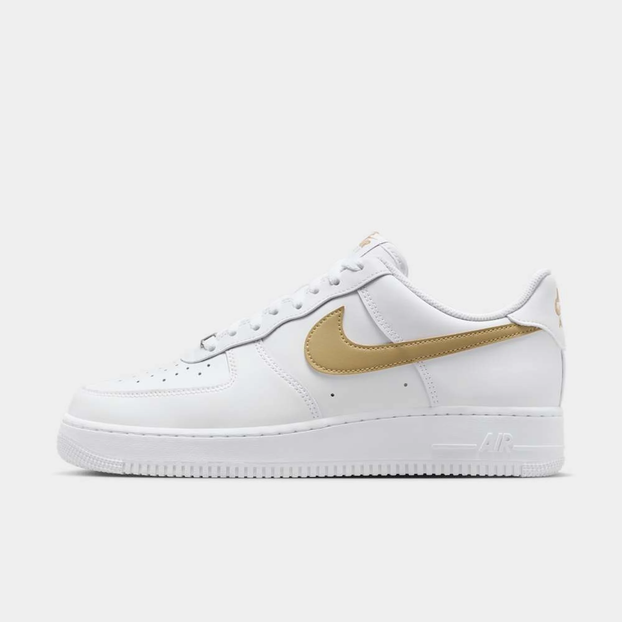 NIKE Zapatillas Air Force 1 Blanco y Gold - Imagen 2