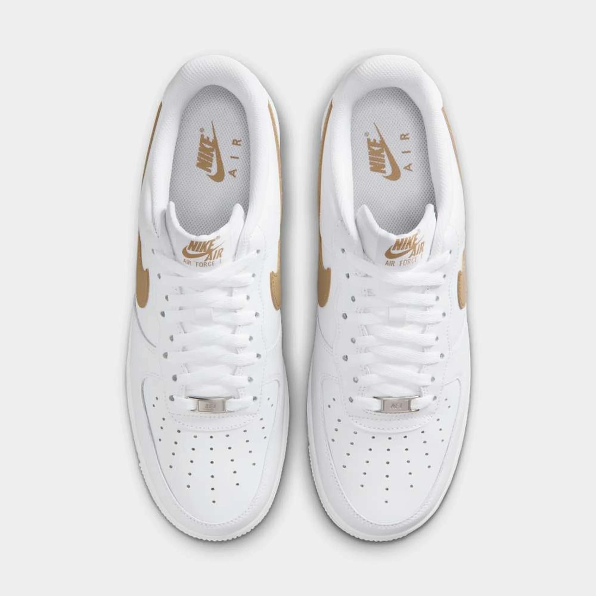 NIKE Zapatillas Air Force 1 Blanco y Gold - Imagen 3