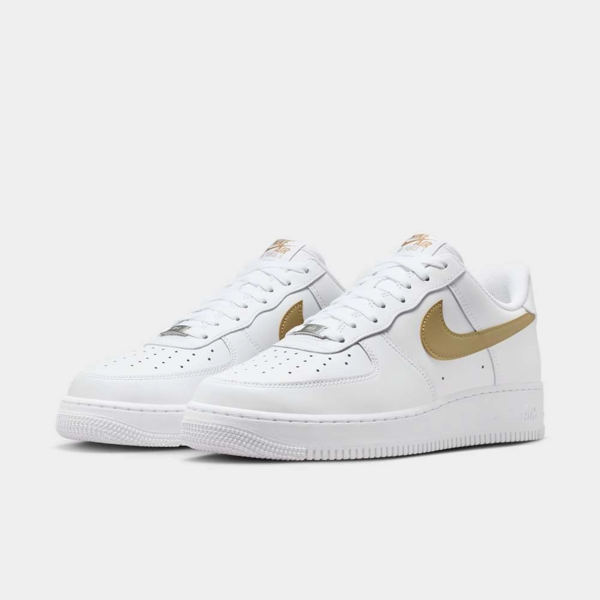 NIKE Zapatillas Air Force 1 Blanco y Gold - Imagen 5