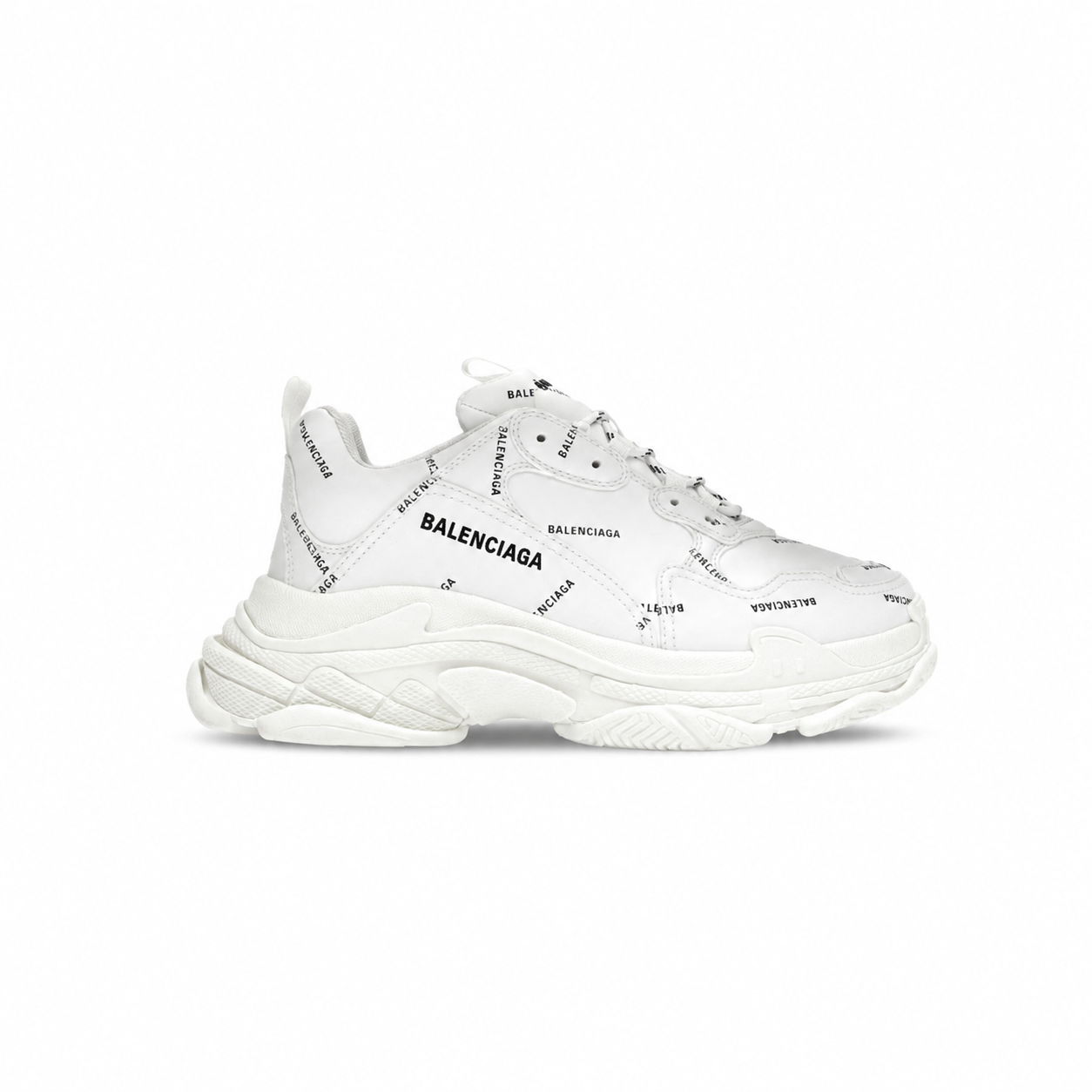 BALENCIAGA Zapatillas Allover Logo Triple S Blancas
