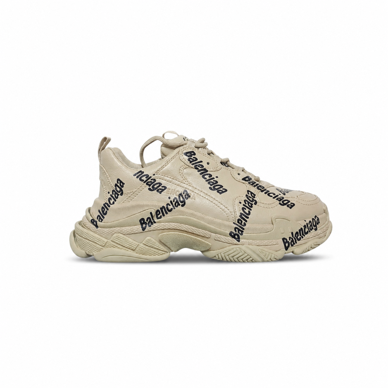 BALENCIAGA Zapatillas Allover Logo Triple S Off White