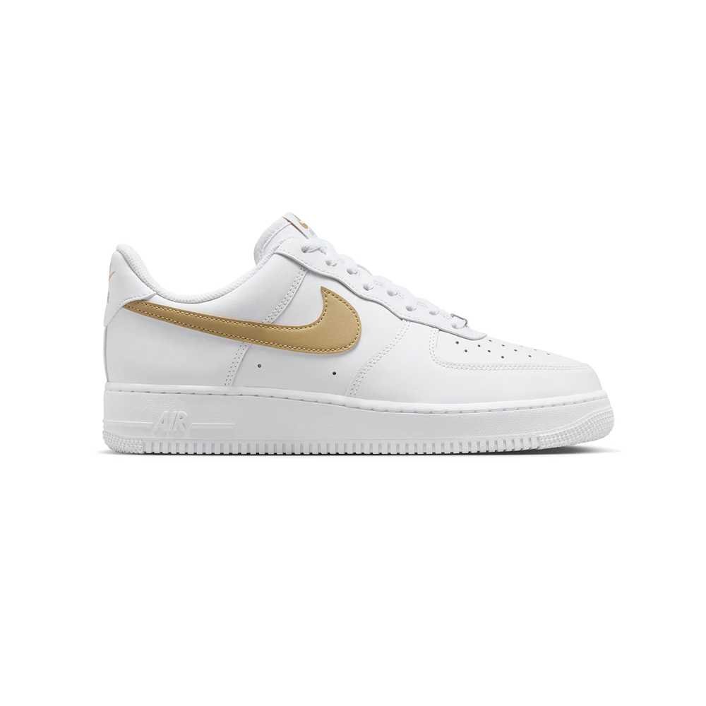 NIKE Zapatillas Air Force 1 Blanco y Gold